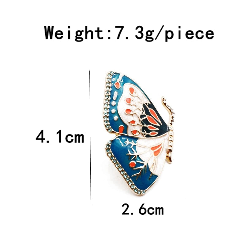 Sweet Enamel Butterfly Earrings
