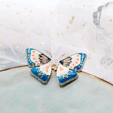 Sweet Enamel Butterfly Earrings