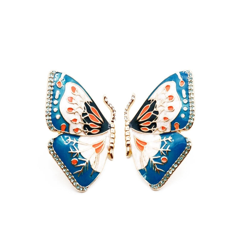 Sweet Enamel Butterfly Earrings