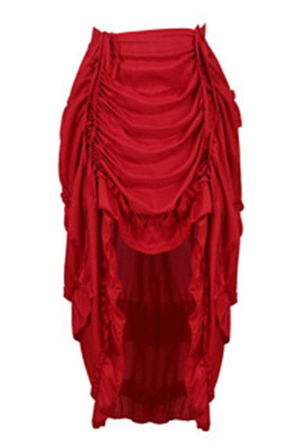 Steampunk Costume Pleated Long Skirt 5 Colours