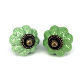 Add A Spot Of Green - One Ceramic Knob Dresser Cabinet Furniture Hardware