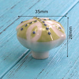 Add A Spot Of Green - One Ceramic Knob Dresser Cabinet Furniture Hardware
