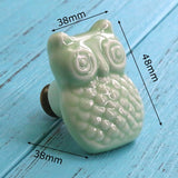 Add A Spot Of Green - One Ceramic Knob Dresser Cabinet Furniture Hardware