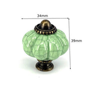 Add A Spot Of Green - One Ceramic Knob Dresser Cabinet Furniture Hardware