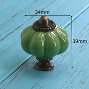 Add A Spot Of Green - One Ceramic Knob Dresser Cabinet Furniture Hardware