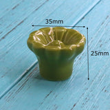 Add A Spot Of Green - One Ceramic Knob Dresser Cabinet Furniture Hardware