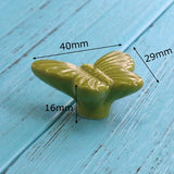 Add A Spot Of Green - One Ceramic Knob Dresser Cabinet Furniture Hardware