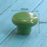 Add A Spot Of Green - One Ceramic Knob Dresser Cabinet Furniture Hardware