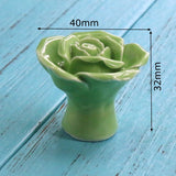 Add A Spot Of Green - One Ceramic Knob Dresser Cabinet Furniture Hardware