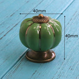 Add A Spot Of Green - One Ceramic Knob Dresser Cabinet Furniture Hardware