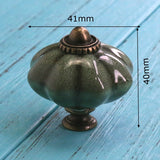 Add A Spot Of Green - One Ceramic Knob Dresser Cabinet Furniture Hardware