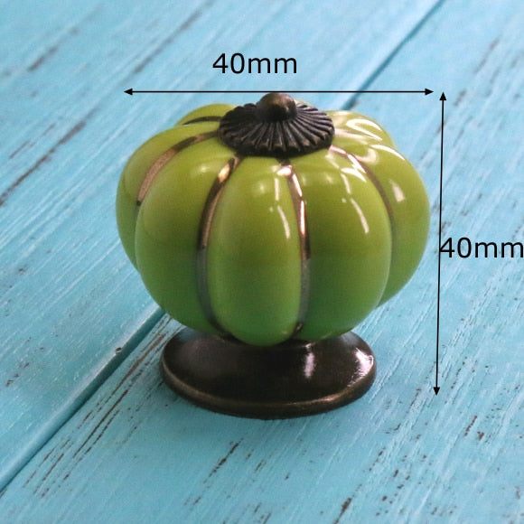 Add A Spot Of Green - One Ceramic Knob Dresser Cabinet Furniture Hardware
