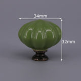 Add A Spot Of Green - One Ceramic Knob Dresser Cabinet Furniture Hardware