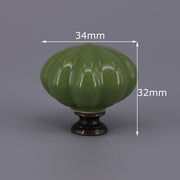 Add A Spot Of Green - One Ceramic Knob Dresser Cabinet Furniture Hardware