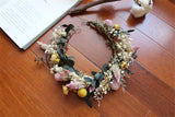 Dried Flower Arrangement Handmade Crown | Vintage Flower Forest Style
