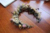 Dried Flower Arrangement Handmade Crown | Vintage Flower Forest Style