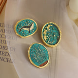 Oval Starry Sky Brooches Whale, Forest, Galaxy