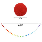 Felt Balls String Ornament Pom Pom Bunting