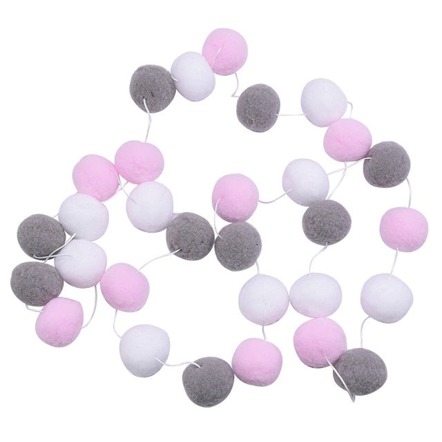Felt Balls String Ornament Pom Pom Bunting