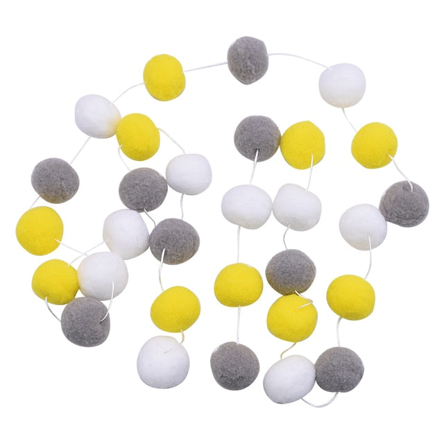 Felt Balls String Ornament Pom Pom Bunting