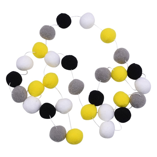 Felt Balls String Ornament Pom Pom Bunting
