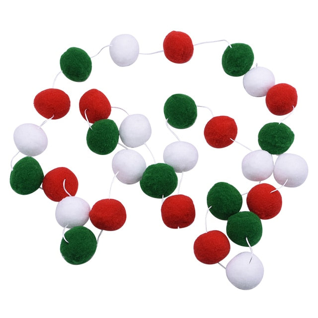 Felt Balls String Ornament Pom Pom Bunting