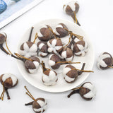 12 Artificial Cotton Flowers - Woodland Gatherer