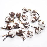 12 Artificial Cotton Flowers - Woodland Gatherer