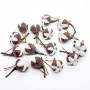 12 Artificial Cotton Flowers - Woodland Gatherer