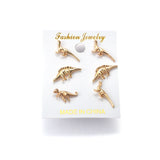 Three Pairs of Dinosaur Stud Earrings
