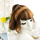 Wide Embroidered Ribbon Boho Hairbands