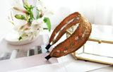 Wide Embroidered Ribbon Boho Hairbands