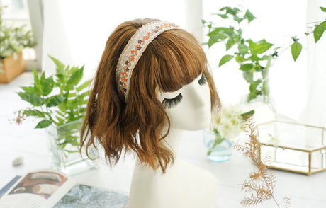 Wide Embroidered Ribbon Boho Hairbands