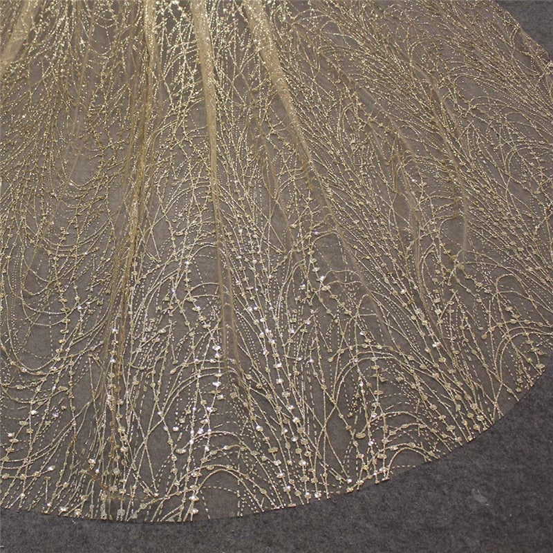 Glittery Sequins Dust Sparkling Champagne Wedding Bridal Veil 3 M Long