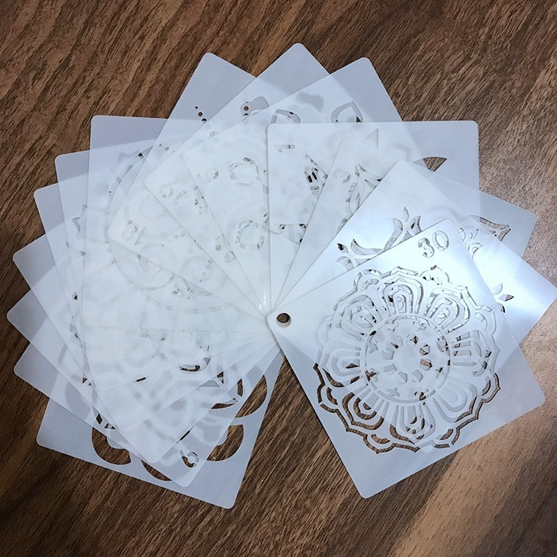 36Pcs Mandala Painting Templates DIY Craft Tools