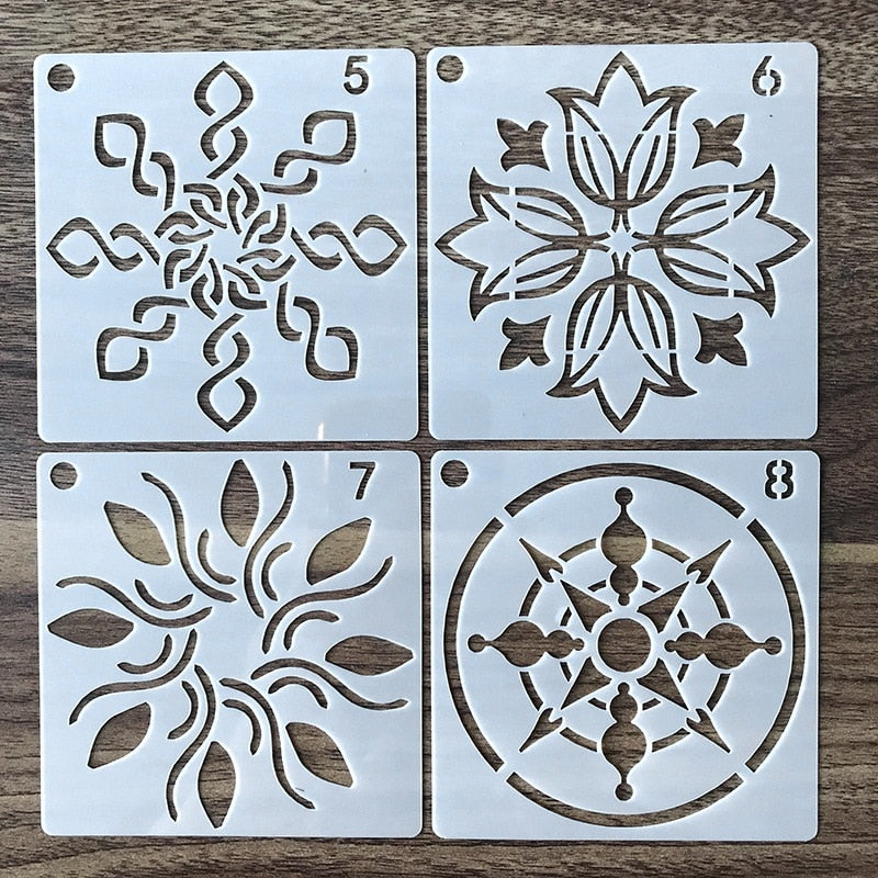 36Pcs Mandala Painting Templates DIY Craft Tools