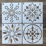 36Pcs Mandala Painting Templates DIY Craft Tools