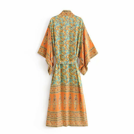 Sunshine Cocktails Cotton Boho Kimono Beach Cover Up