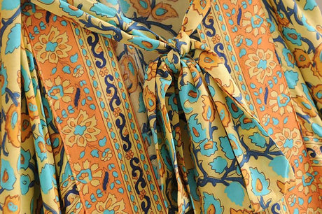 Sunshine Cocktails Cotton Boho Kimono Beach Cover Up