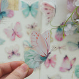 38pcs Watercolour Butterfies PVC Stickers | Scrapbooking DIY Craft