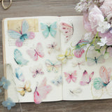 38pcs Watercolour Butterfies PVC Stickers | Scrapbooking DIY Craft