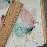 38pcs Watercolour Butterfies PVC Stickers | Scrapbooking DIY Craft