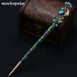 Peacock Hair Stick | Crystal & Enamel Hairpin
