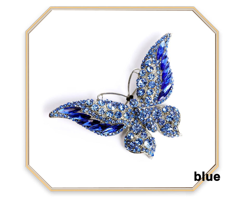 Big Sparkly Butterfly Brooches
