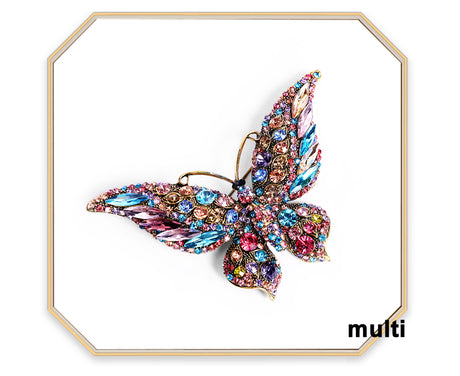 Big Sparkly Butterfly Brooches
