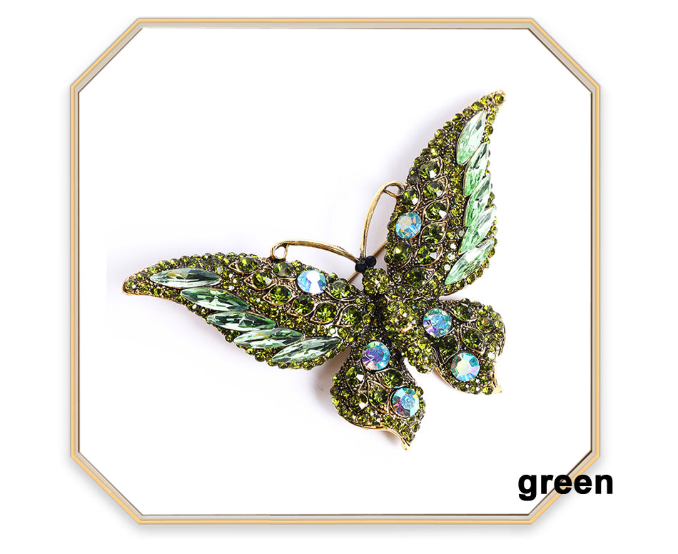 Big Sparkly Butterfly Brooches