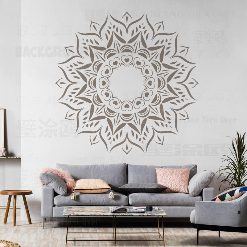 Giant Mandala Wall Stencils