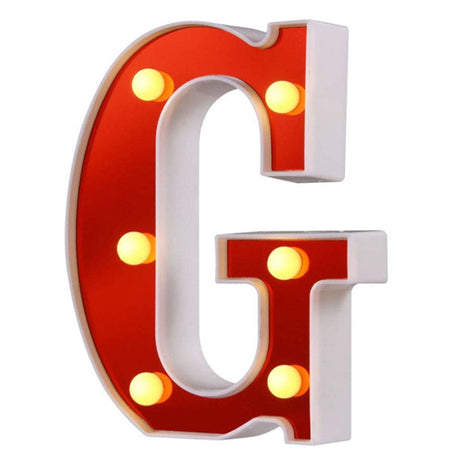 Red Circus Letters LED Light 26 Letters & 10 Numbers & Hearts