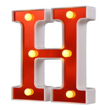 Red Circus Letters LED Light 26 Letters & 10 Numbers & Hearts