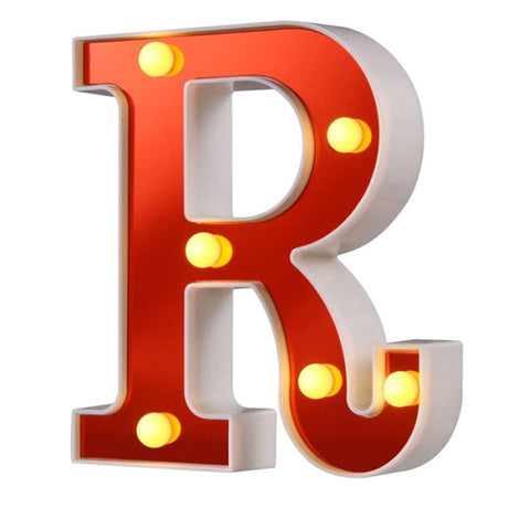 Red Circus Letters LED Light 26 Letters & 10 Numbers & Hearts